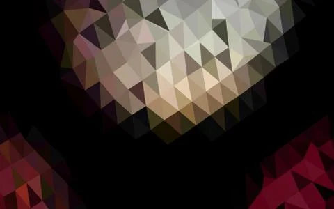 Dark Black vector shining triangular pattern. Stock Illustration