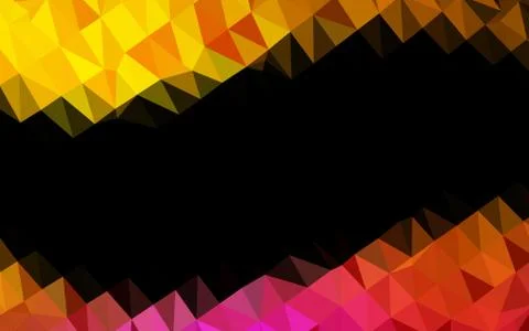 Dark Black vector shining triangular pattern. 스톡 일러스트