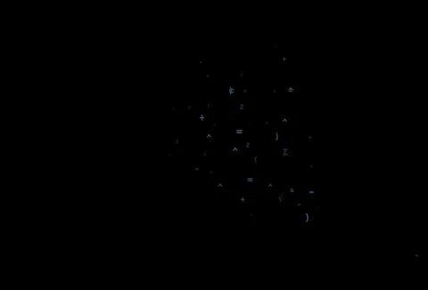 Dark Black vector template with math simbols. Illustrazione stock