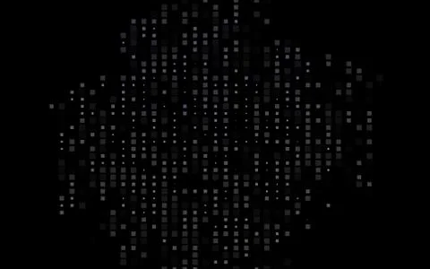 Dark Black vector texture in rectangular style. Stock Illustration