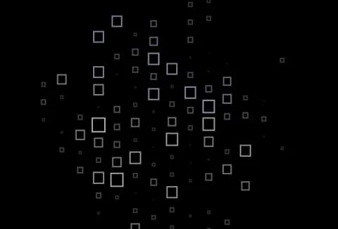 Dark Black vector texture in rectangular style. Stock Illustration