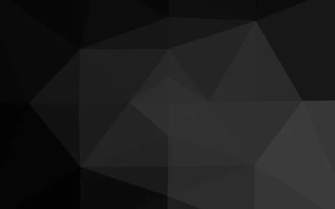 Dark Black vector triangle mosaic cover. 스톡 일러스트