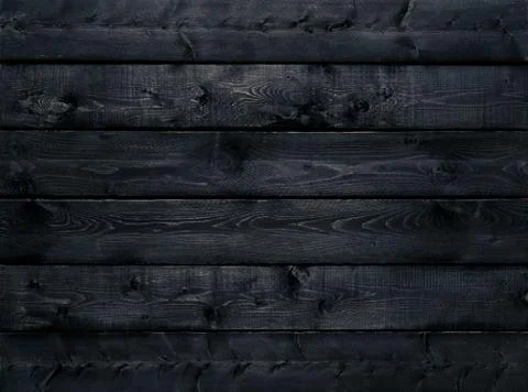 Dark black wood texture background Stock Photos