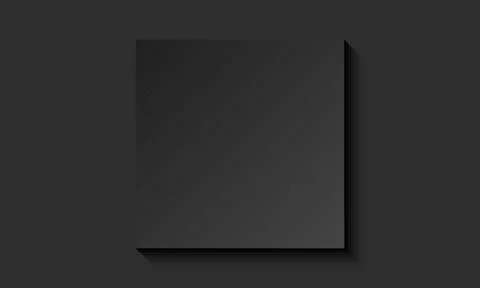 Dark blank square sheet frame with texture on wall. Stock Illustration