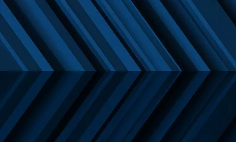 Dark blue abstract arrows direction 3d background with angles. Stock Illustration