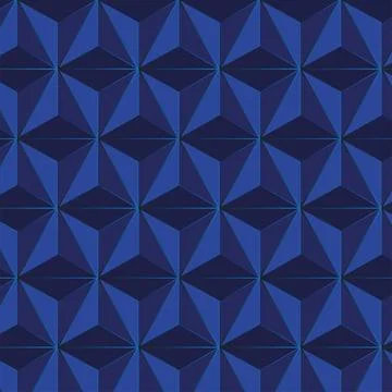 Dark blue abstract background. 3D vector triangle pattern geometry. Illustrazione stock
