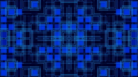 Dark blue abstract background, abstract kaleidoscope, loop Stock Footage 136388974