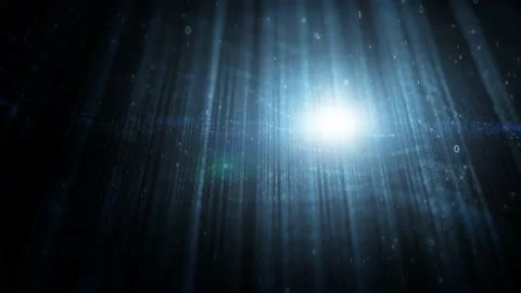 Dark blue abstract background with binary numbers Stock Footage 228085696