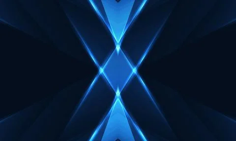 Dark blue abstract background with dynamic glowing diagonal lines and arrows Stock Illustration