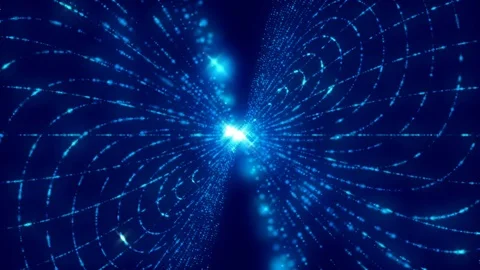 Dark blue abstract background, flashing light, loop Stock Footage 71765804