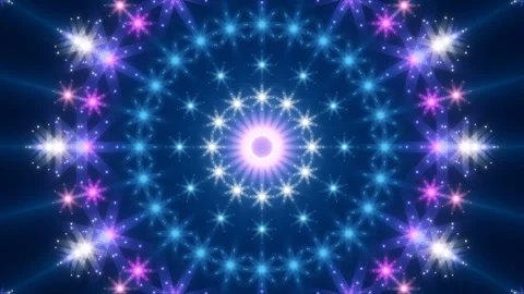 Dark blue abstract background, flashing light and motion particles, loop Stock Footage 108584628