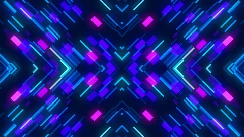 Dark blue abstract background, flashing light and particles. 4k Stock Footage 155454325