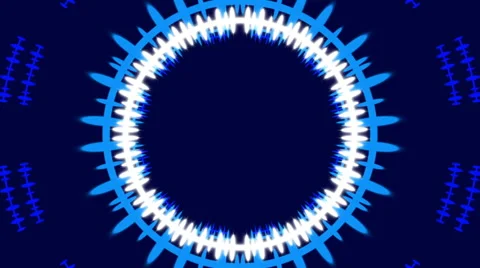 Dark blue abstract background, flowing radial element, loop Vídeo Stock 64049103