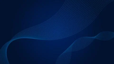 Dark Blue Abstract Background with Flowing Dynamic Wave Lines Stock Illustration
