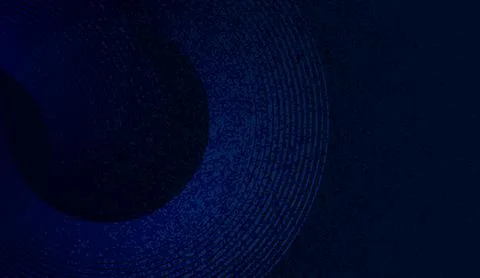 Dark blue abstract background with futuristic glowing circles pattern design Illustrazione stock
