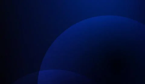 Dark blue abstract background with glowing circular shapes and geometric curves Stock Illustration