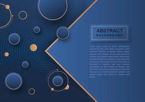 Dark blue abstract background with line frame Stock Illustration