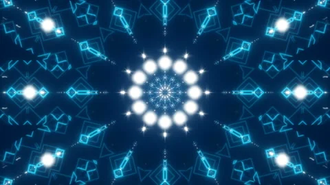 Dark blue abstract background, motion shapes and particles, loop Stock Footage 120466310