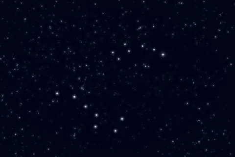 Dark blue abstract background of night sky with stars, constellations Ursa Ma Stock Illustration