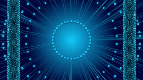 Dark blue abstract background, rays and frame, loop Stock Footage 59150288