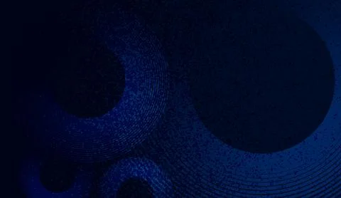 Dark blue abstract background with round shapes and circles for design Stock Illustration