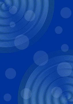 Dark blue abstract background with semitransparent circle elements. Elegant Stock Illustration