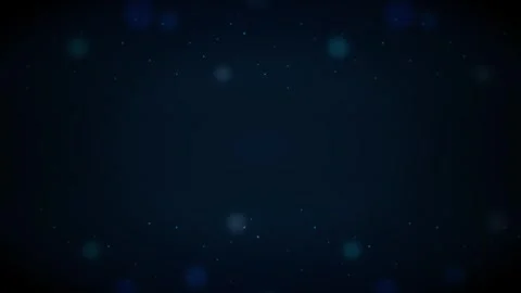 Dark blue abstract background with soft glowing bokeh lights and tiny spark.. 動画素材 336365015