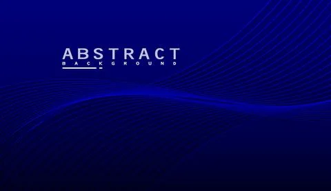 Dark blue abstract background with wavy lines and futuristic shapes for digital Stock Illustration