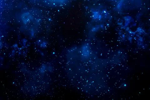 Dark blue abstract background with white dots. The universe is filled with stars Stock Photos