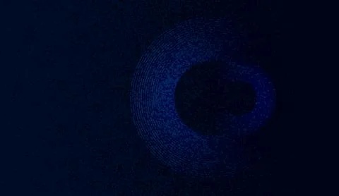 Dark blue abstract circle pattern graphic resource with grainy texture for Stock Illustration