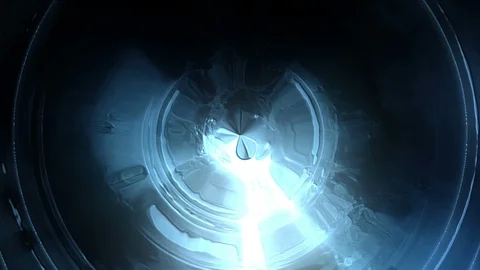 Dark Blue Abstract Energy Background Video stock 119216938