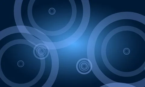 Dark blue abstract geometric background with circle lines for cover, brochure Stock Illustration