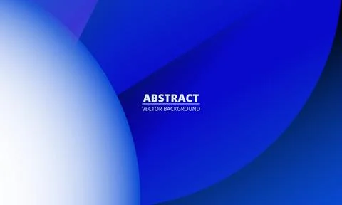 Dark blue abstract geometric background with paper cut circles. Stock Illustration