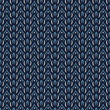 Dark Blue Abstract Geometric Drop Pattern Stock Illustration