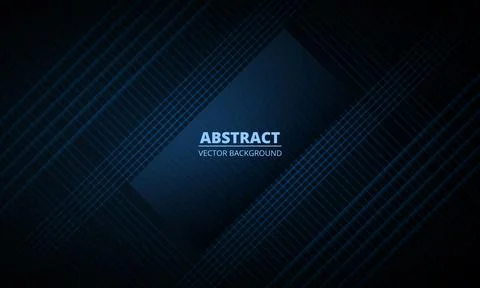 Dark blue abstract geometric modern presentation luxury paper cut halftone Stock Illustration