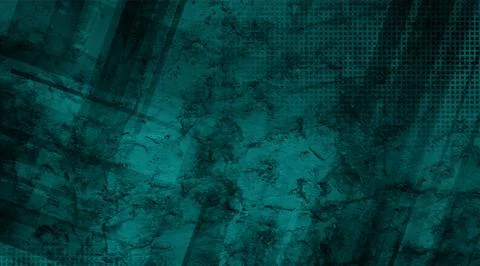 Dark blue abstract geometric striped background with grunge concrete texture Stock Illustration