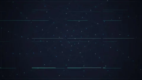 Dark Blue Abstract Network Grid with Connecting Lines and Dots Stock Footage 348231495