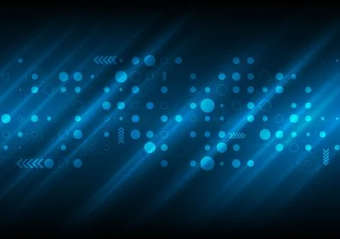 Dark blue abstract tech futuristic background Stock Illustration