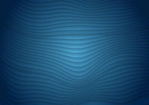 Dark blue abstract wavy lines pattern Illustrazione stock