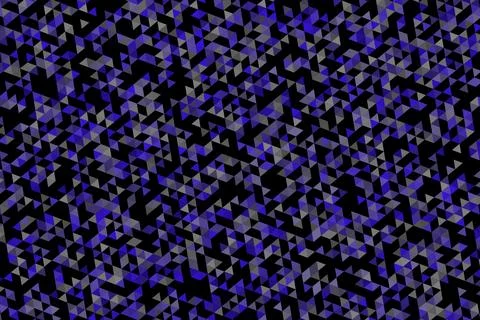 Dark blue and black abstract pattern with small geometric shapes Stock Illustration