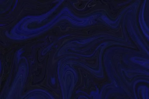 Dark blue and black liquid marble abstract background with flowing wave Illustrazione stock