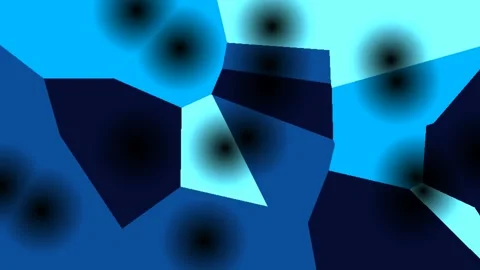 Dark blue and black poly voronoi abstract video Stock Footage 341721238
