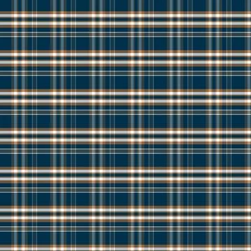 Dark Blue and Copper Checkered Plaid Fabric Pattern イラスト素材