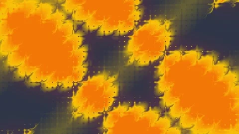 Dark Blue and Orange Fractal Plasma Loop 库存影片 339444792