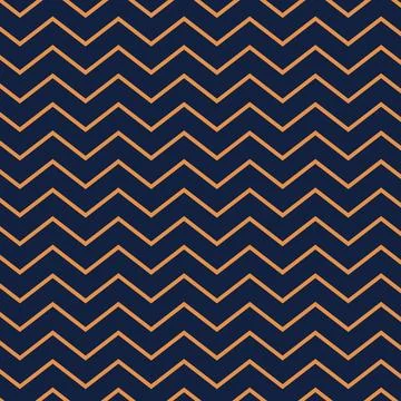 Dark blue and orange zigzag chevron stripes pattern background Stock Illustration