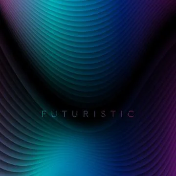 Dark blue and purple refracted waves abstract tech background Stock Illustration