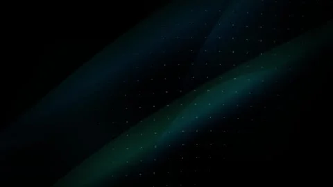 Dark Blue and Teal Flowing Abstract Waves with Dotted Grid Vídeo Stock 344685401