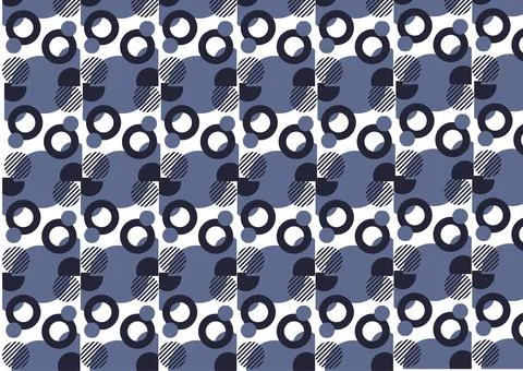 Dark blue and white abstract optical pattern Stock Illustration