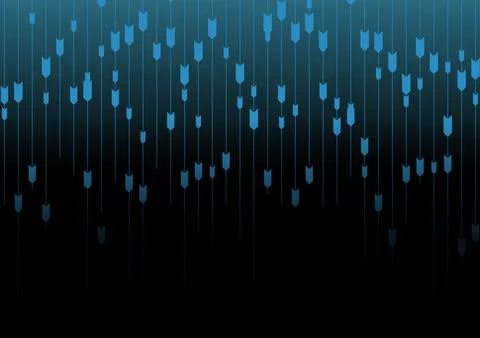Dark blue arrows and lines abstract tech background Stock Illustration