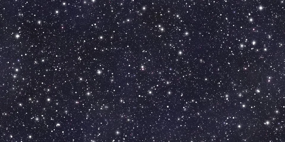Dark blue astronomy galaxy pattern. Navy star field night scape texture. As.. Stock Illustration